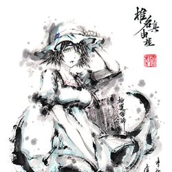 This is a pixiv picture whose title is 【極道畫師】椎名真由理.