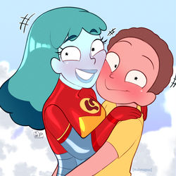 This is a pixiv picture whose title is Morty x Planetina.
