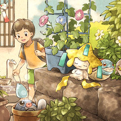 This is a pixiv picture whose title is ジラーチに会えますように.