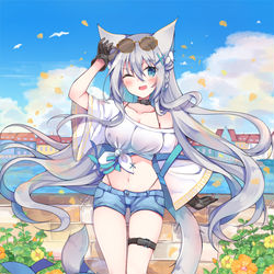 This is a pixiv picture whose title is 太陽の猫.