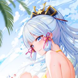 This is a pixiv picture whose title is 原神同人图.