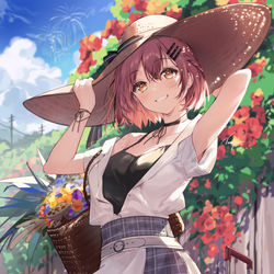 This is a pixiv picture whose title is 真昼の花火のような.