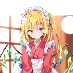 This is a pixiv picture whose title is 和風メイドフランちゃん.