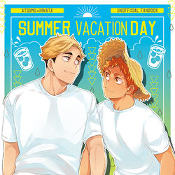 This is a pixiv picture whose title is 【7/11新刊②】侑日サンプル【RTS!!緊急SUMMER】.