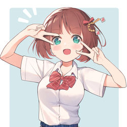 This is a pixiv picture whose title is ぴーすぴーす！.
