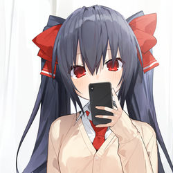 This is a pixiv picture whose title is 自撮り.