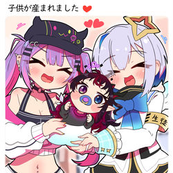 This is a pixiv picture whose title is 悪魔と天使のハーフちゃん.