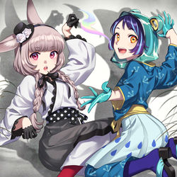 This is a pixiv picture whose title is 『新訳：「鳥獣人物戯画」展』描き下ろし.