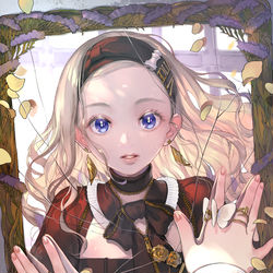 This is a pixiv picture whose title is 鏡の国の誰かさん.