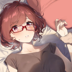 This is a pixiv picture whose title is 近視の姉＃5.