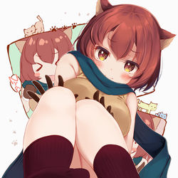 This is a pixiv picture whose title is 獣耳娘.