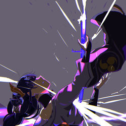 This is a pixiv picture whose title is 雷電将軍.