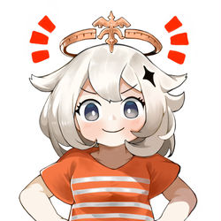 This is a pixiv picture whose title is 派蒙 稻妻ver.