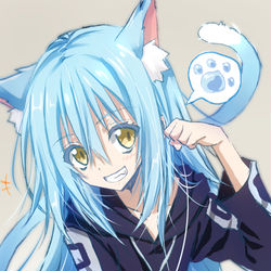 This is a pixiv picture whose title is ケモ耳リムル様らくがき.