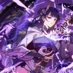 This is a pixiv picture whose title is Raiden Shogun - BAAL.