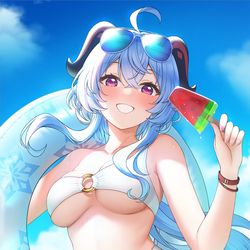 This is a pixiv picture whose title is 甘雨.