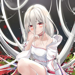 This is a pixiv picture whose title is 蜘蛛子人形 白织.