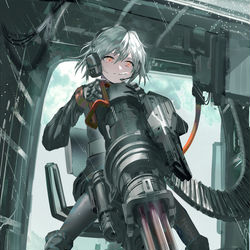 This is a pixiv picture whose title is Door Gunner.