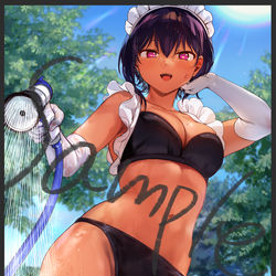This is a pixiv picture whose title is 夏メイド.