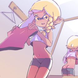 This is a pixiv picture whose title is 着替え中.