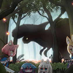 This is a pixiv picture whose title is 森林にて.