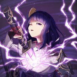 This is a pixiv picture whose title is 雷電将軍.