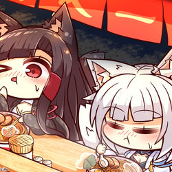 This is a pixiv picture whose title is 屋台らぁめん.