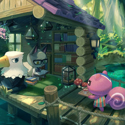 This is a pixiv picture whose title is 秘密基地.