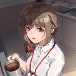 This is a pixiv picture whose title is 夜勤中に出会ったちひろさん。.
