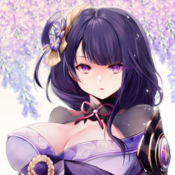 This is a pixiv picture whose title is 雷電将軍.