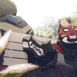 This is a pixiv picture whose title is 「紅ショウガ、ちゃんと食えよ。」.