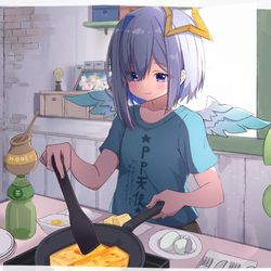 This is a pixiv picture whose title is 朝食🍞.