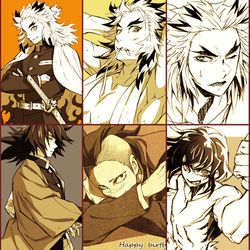 This is a pixiv picture whose title is 鬼滅まとめ.
