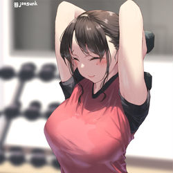 This is a pixiv picture whose title is 残業をはじめた先生.