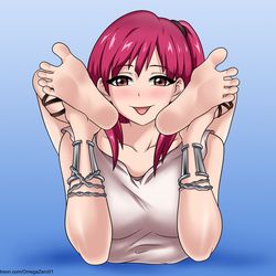 This is a pixiv picture whose title is Morgiana stretching.