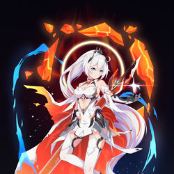 This is a pixiv picture whose title is 薪炎之律者·琪亚娜.