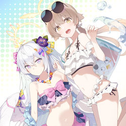 This is a pixiv picture whose title is アズサ & ヒフミ.