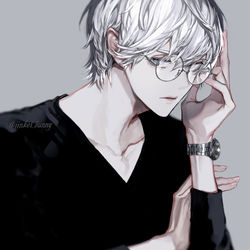This is a pixiv picture whose title is Round glasses👓.