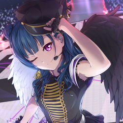 This is a pixiv picture whose title is 善子ちゃんお誕生日2021.