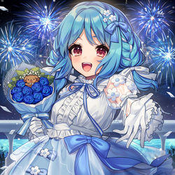This is a pixiv picture whose title is 藍沢ゆまさんご活動1周年記念.