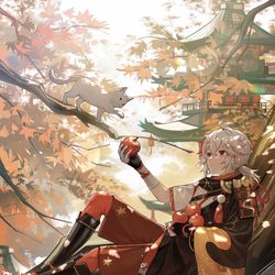 This is a pixiv picture whose title is 万叶.