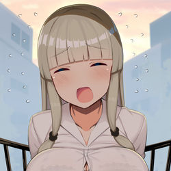 This is a pixiv picture whose title is 隣に引っ越してきた未亡人OLママ.