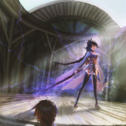 This is a pixiv picture whose title is Raiden Shogun, Baal.