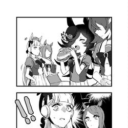 This is a pixiv picture whose title is ライスの奴、パン食ってやがった….