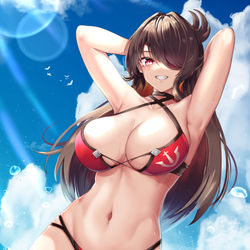 This is a pixiv picture whose title is 水着北斗.