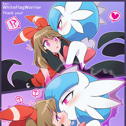 This is a pixiv picture whose title is 【skeb】メガサーナイト×ハルカ.