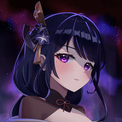 This is a pixiv picture whose title is Raiden Shogun.