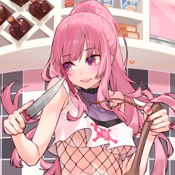 This is a pixiv picture whose title is Cooking Calliope.