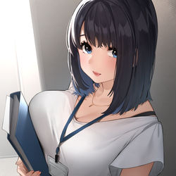 This is a pixiv picture whose title is 「ここなら誰も来ないから…」.