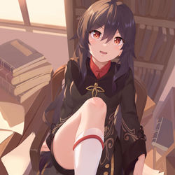 This is a pixiv picture whose title is 原神 - 胡桃 - 生日快乐.
